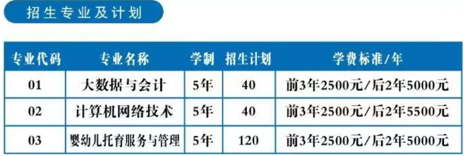 天津城市职业学院红桥分院五贯制高等职业教育招生计划