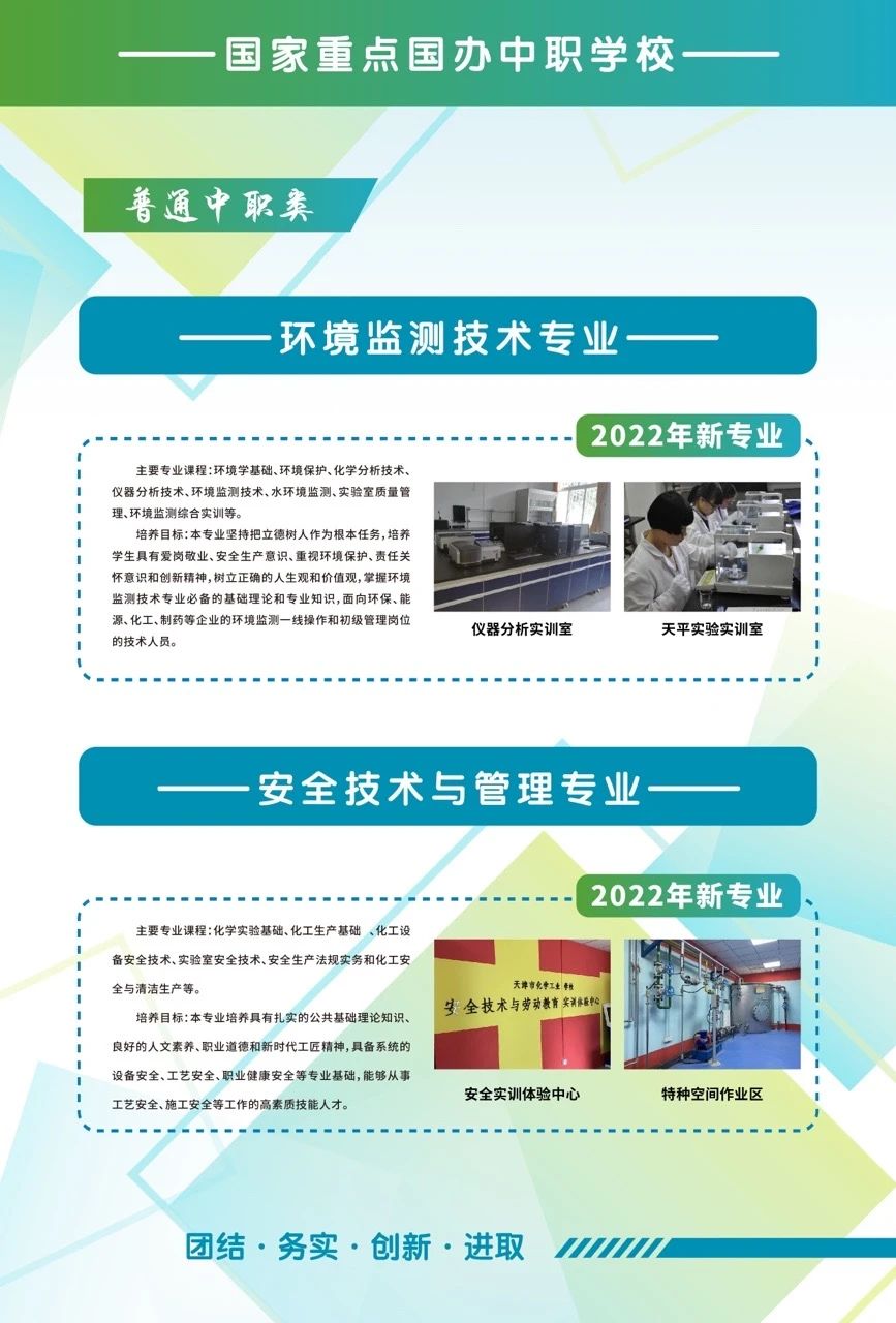 天津市化学工业学校2022年招生简章